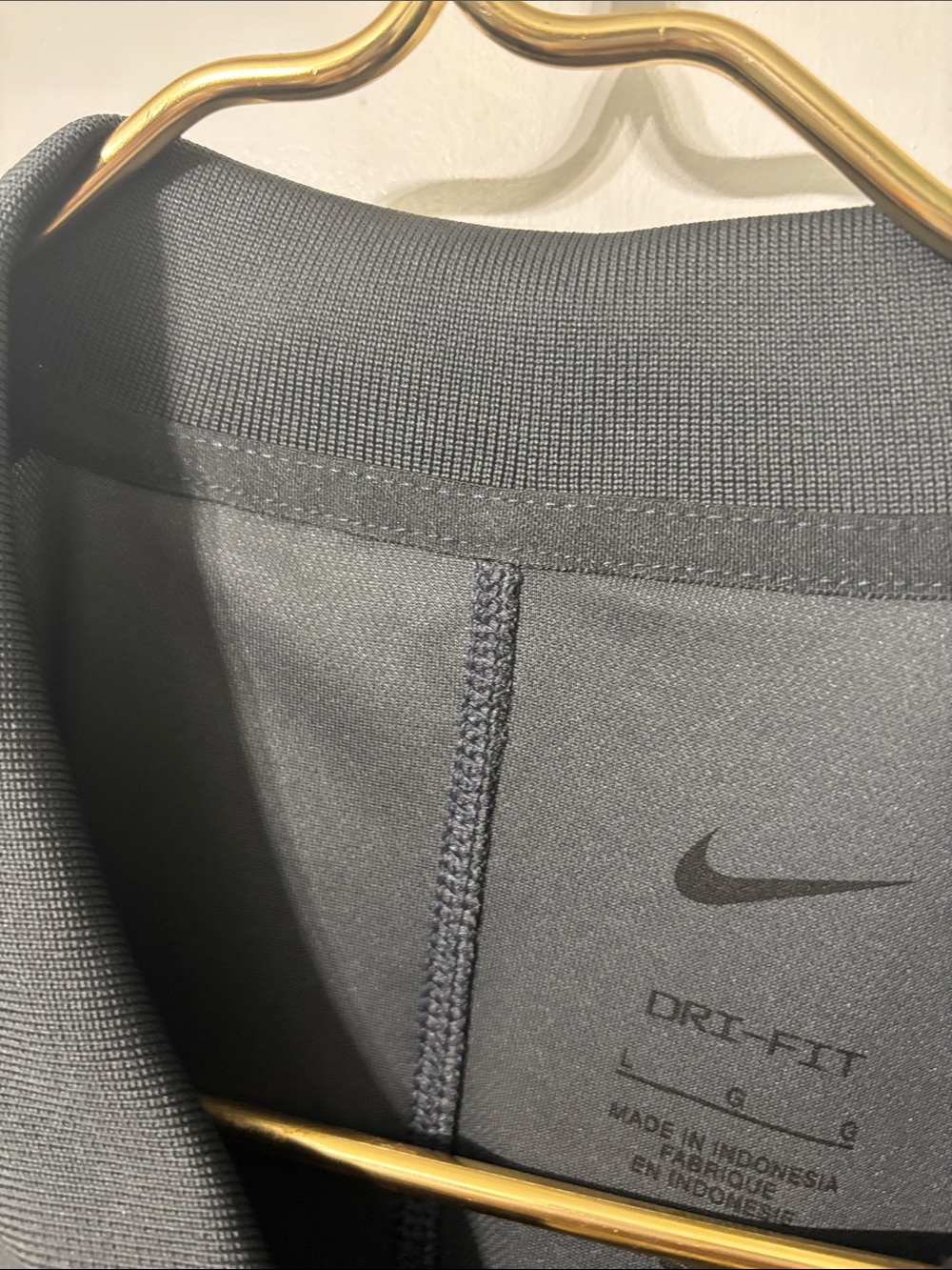 Nike Black Polo with Blue Detroit Lions Logo - Picture 7 of 7